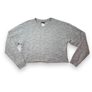 90's Friends Central Perk Heather Gray Crop Sweatshirt